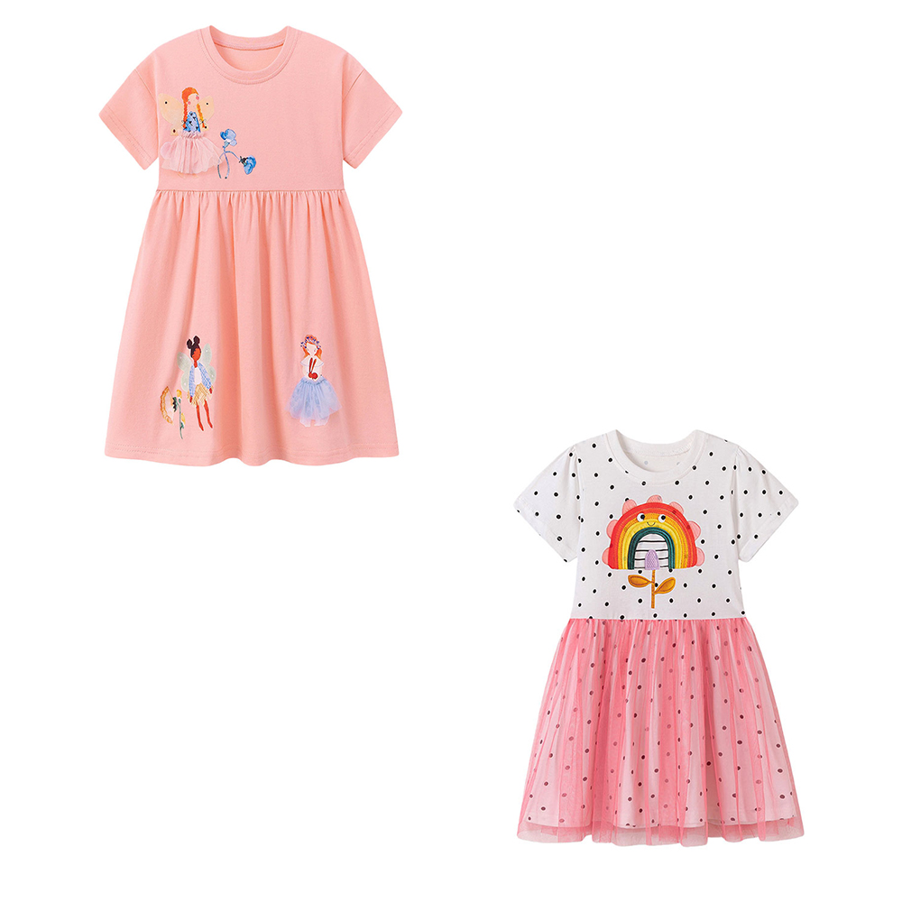 Summer Clothing Drawing For Kids - Kurzarm Sommerkleider für Mädchen Baby Mädchen