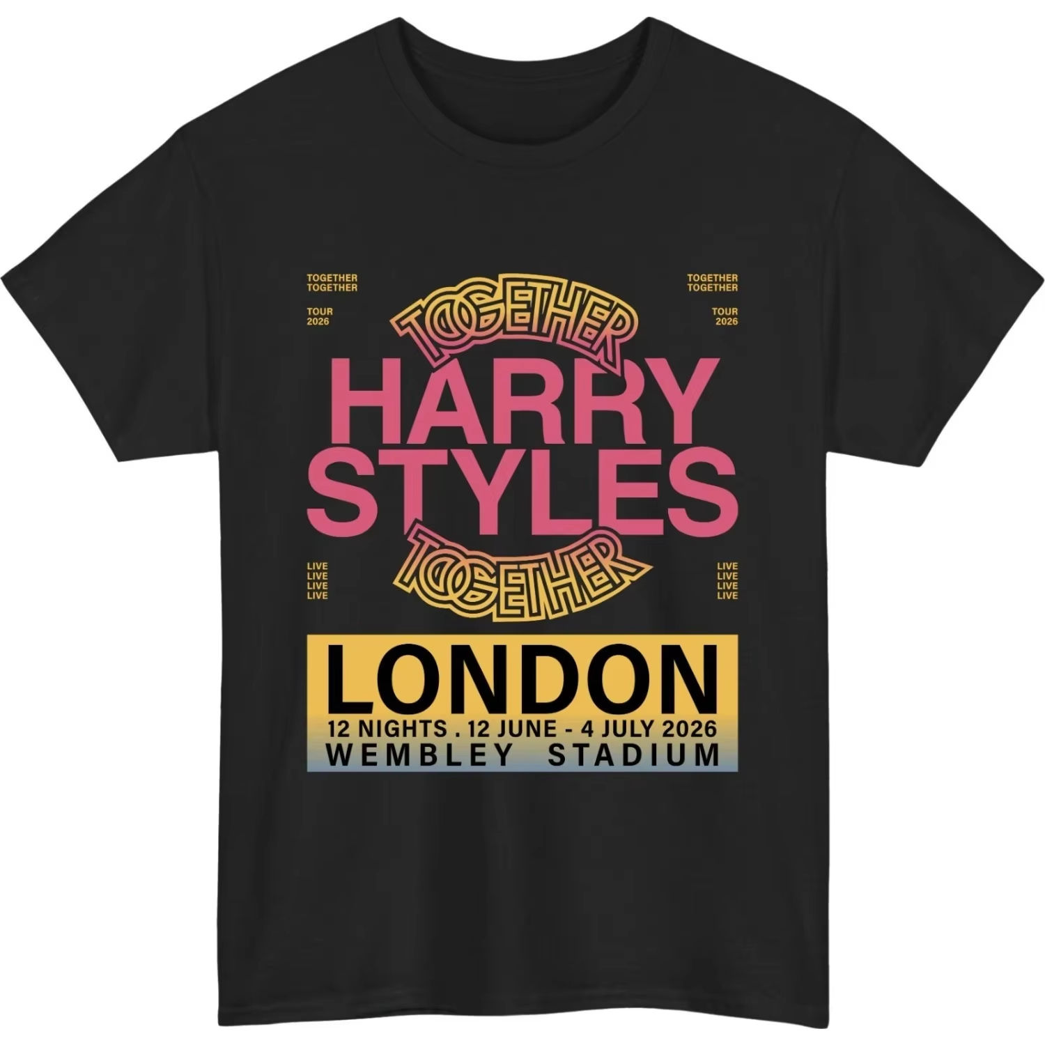 Summer Clothing London - Übergroßes, modisches, trendiges Hip-Hop-Streetwear-T-Shirt Harry Styles