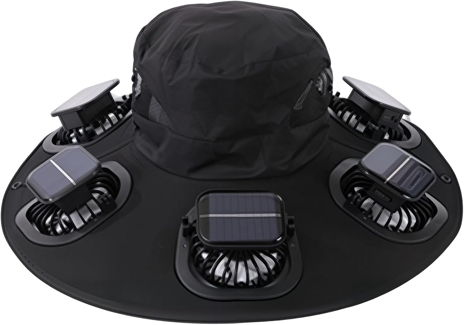 Summer Clothing Capsule - Solar-Ventilatorhut mit 6 Ventilatoren, atmungsaktiv, UV-Schutz,