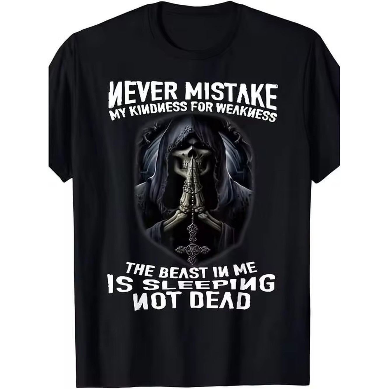 Summer Clothing Italy - Herren-T-Shirt mit reinem Gothic-Totenkopfmuster | Y2K