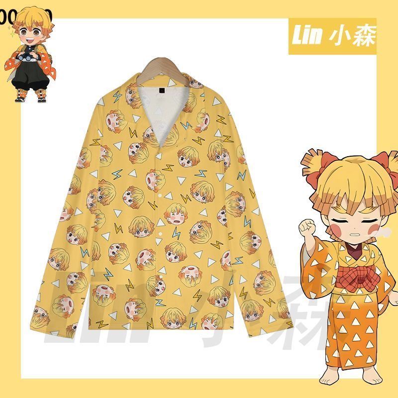 Summer Clothing Teens - Sommerlicher Süßer Demon Slayer Zenitsu Pyjama