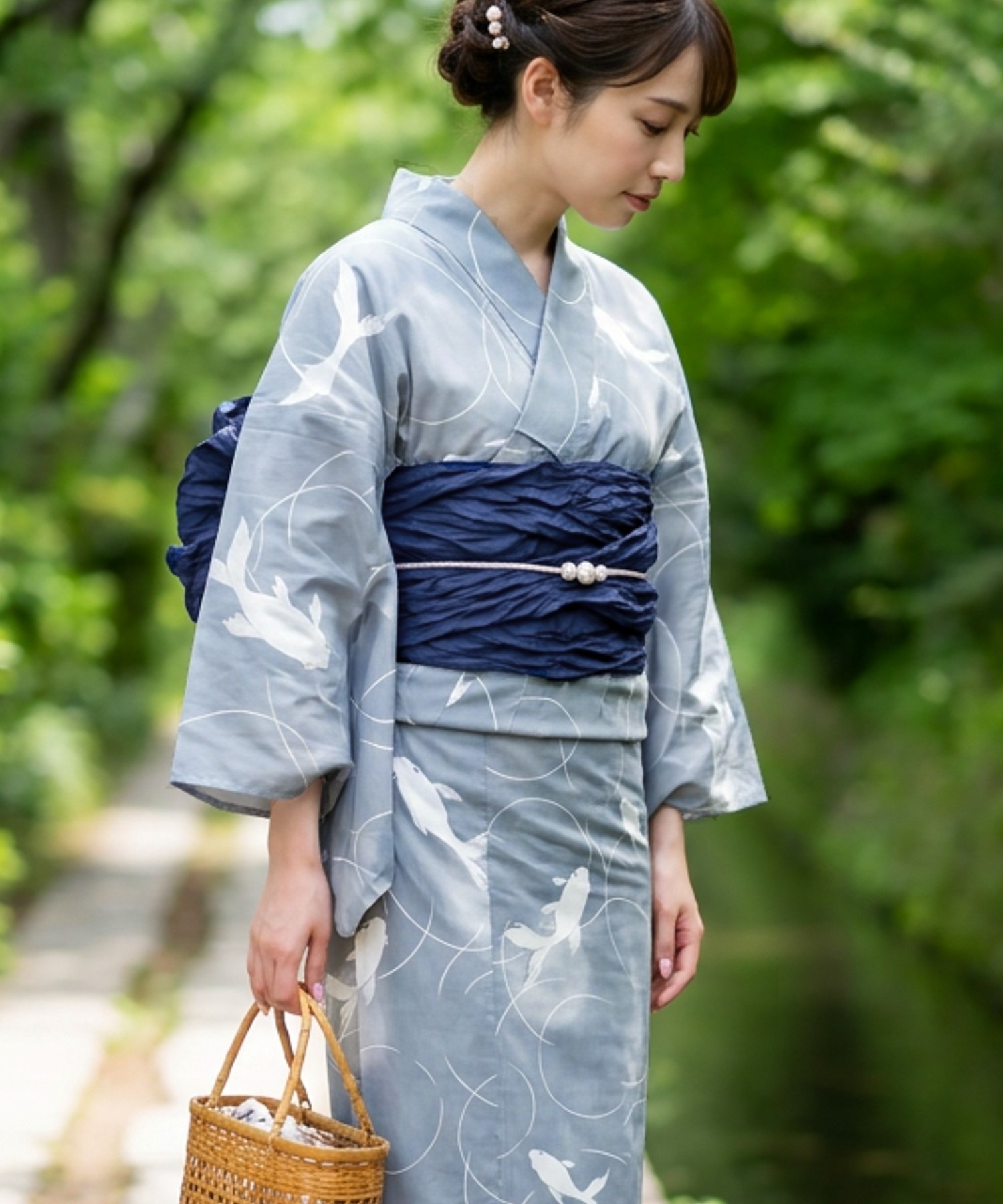 Summer Clothing Material - Traditioneller Yukata Kimono aus Baumwolle und