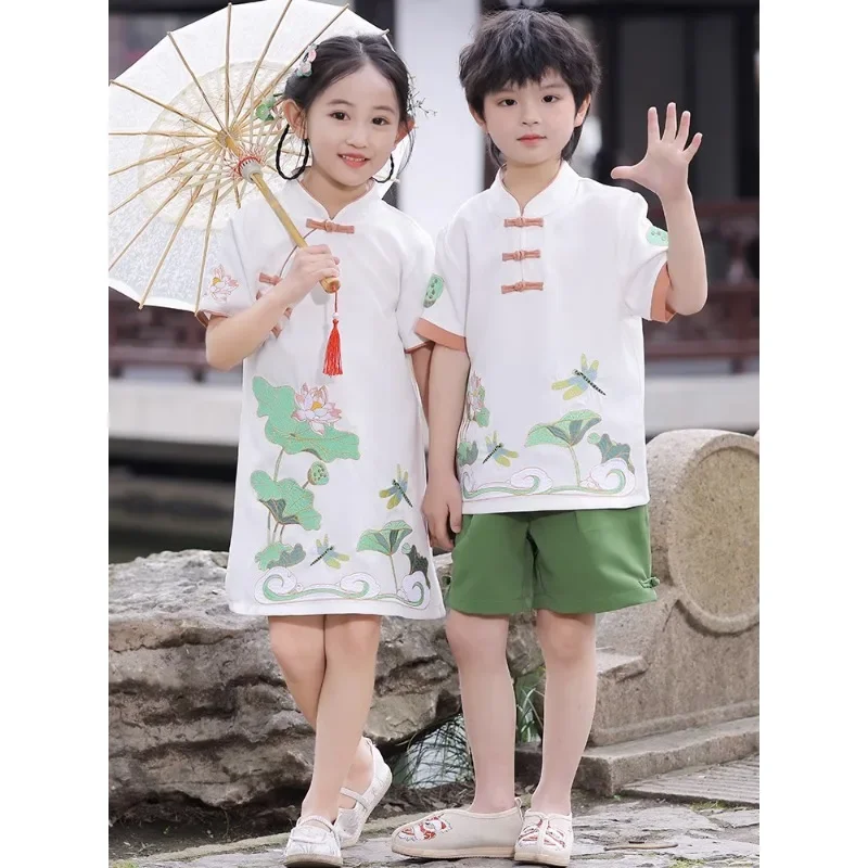 Summer Clothing Online - Sommer niedlichen Lotus Libelle Tang Anzug