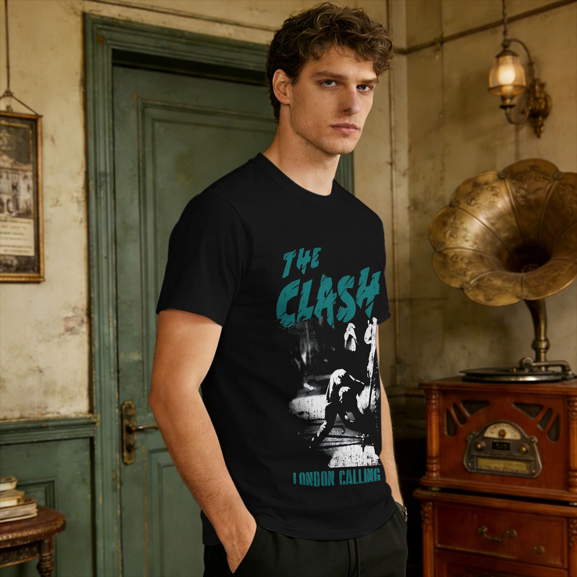 Summer Clothing London - The Clash London Calling T-Shirt, Sommer-Y2K-Basic-T-Shirts,