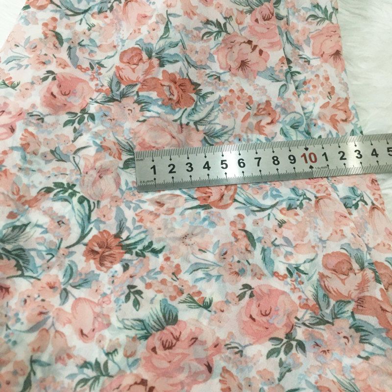 2/3 m Chiffon-Stoff mit Blumen – Summer Clothing Material Bewertung und Preis