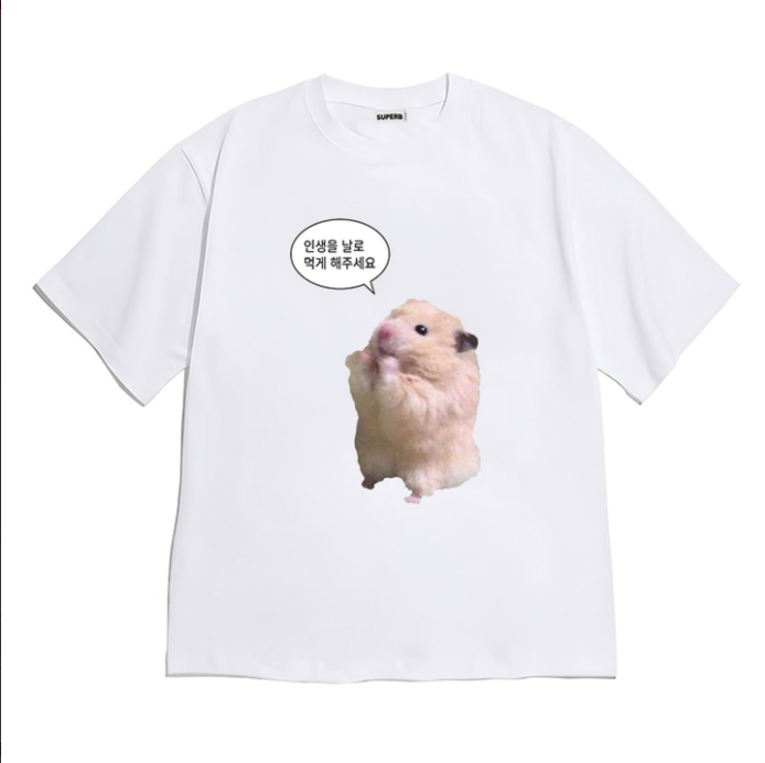 Lustiges Hamster-Meme-Grafik-T – Summer Clothing Teens Bewertung und Preis