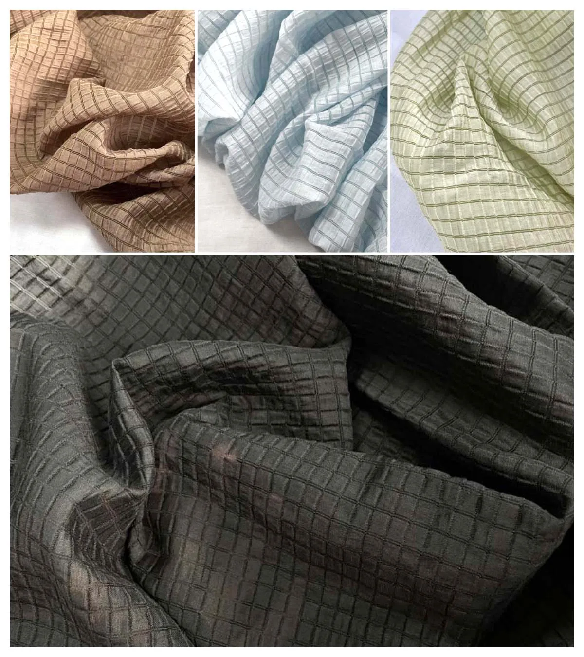 Cremegelber karierter Stoff, w – Summer Clothing Material Bewertung und Preis