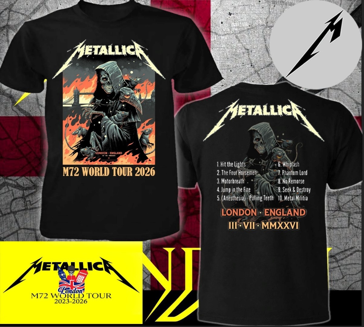 Metallica M72 World Tour 2026  – Summer Clothing London Bewertung und Preis