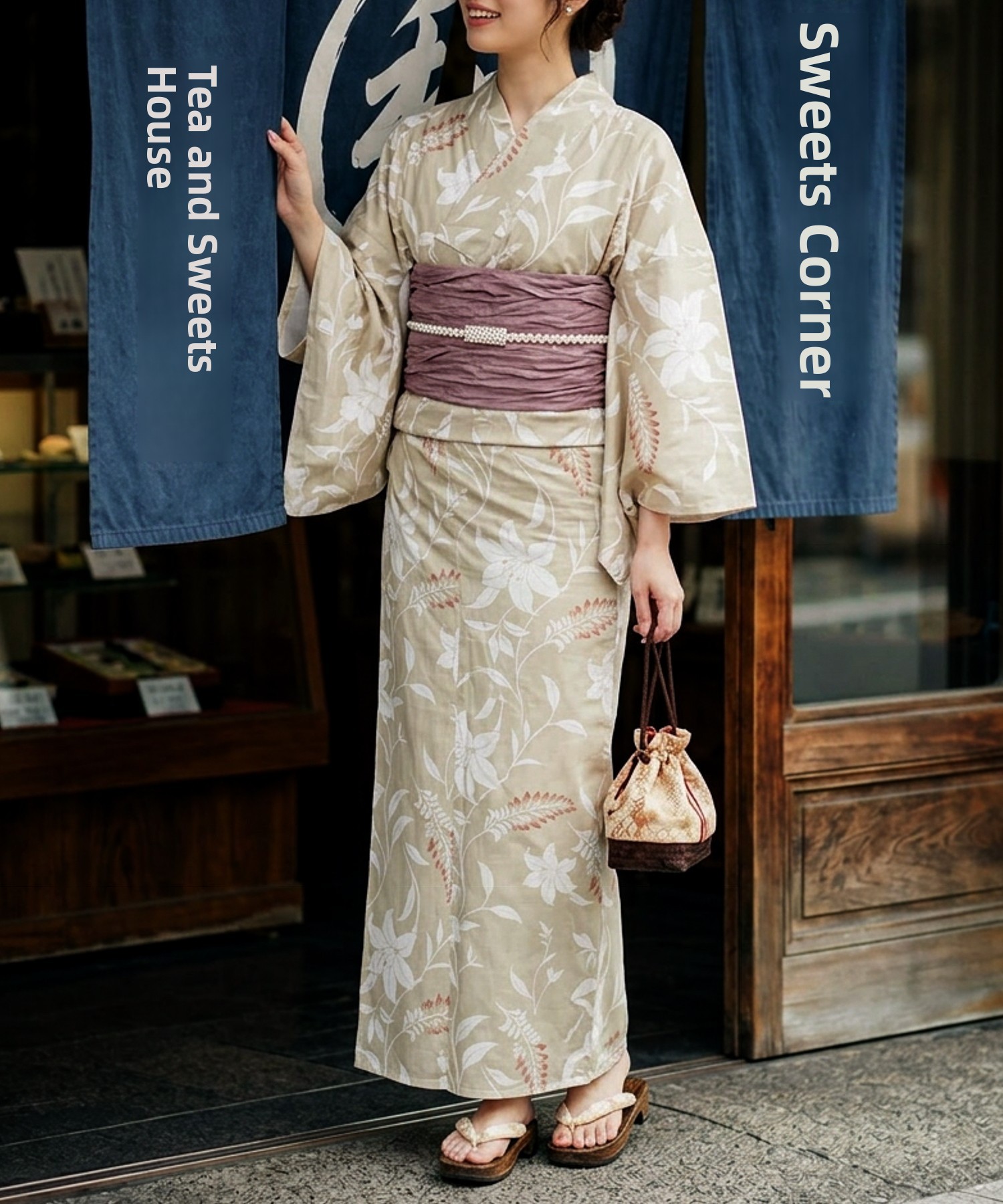 Traditioneller Yukata Kimono a – Summer Clothing Material Bewertung und Preis