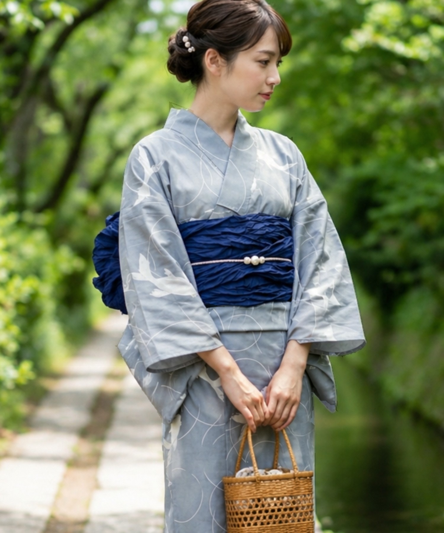 Traditioneller Yukata Kimono a – Summer Clothing Material Bewertung und Preis
