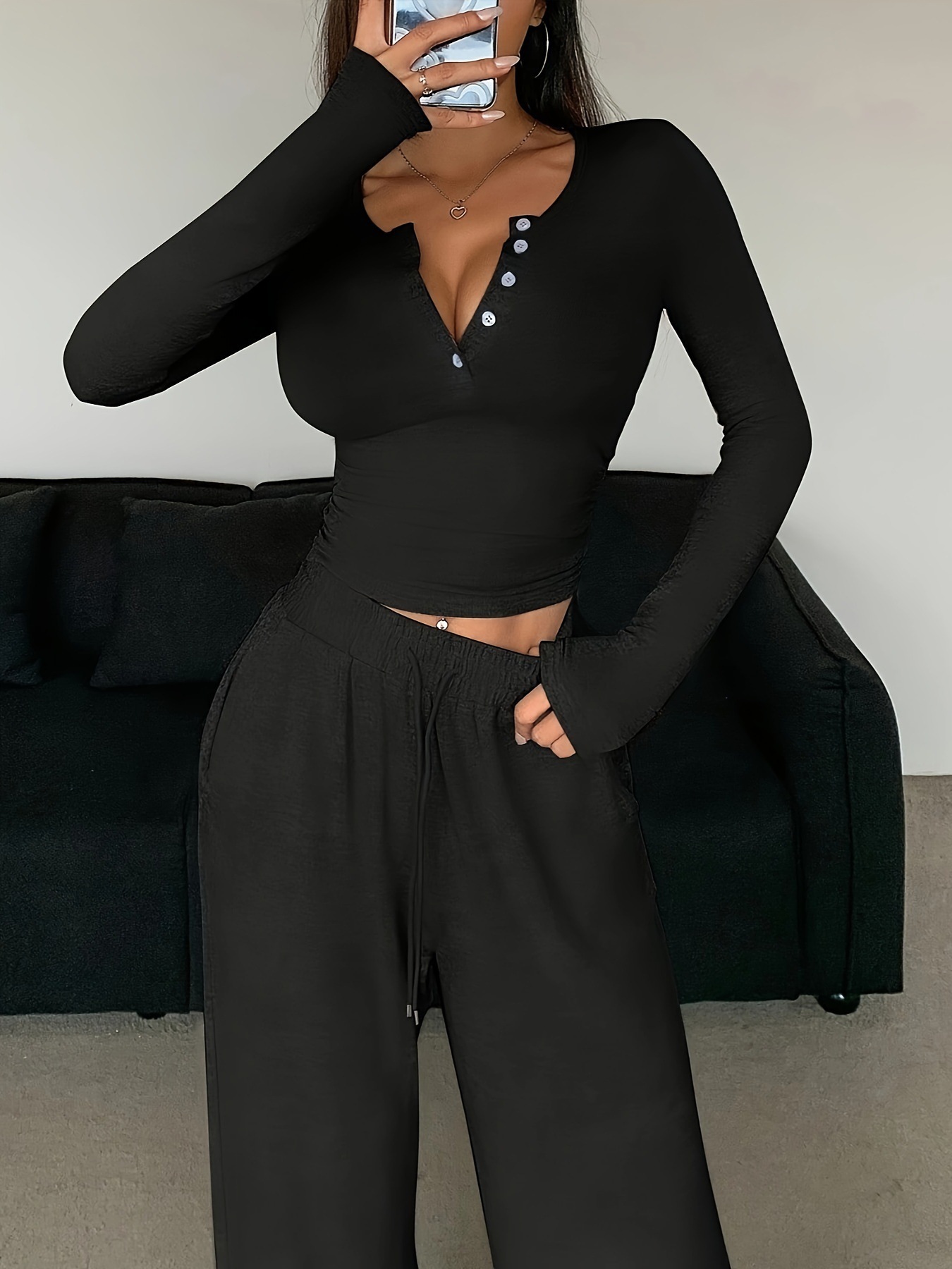 Einfarbig Hose Sets Herbst Win – Summer Clothing Capsule Bewertung und Preis
