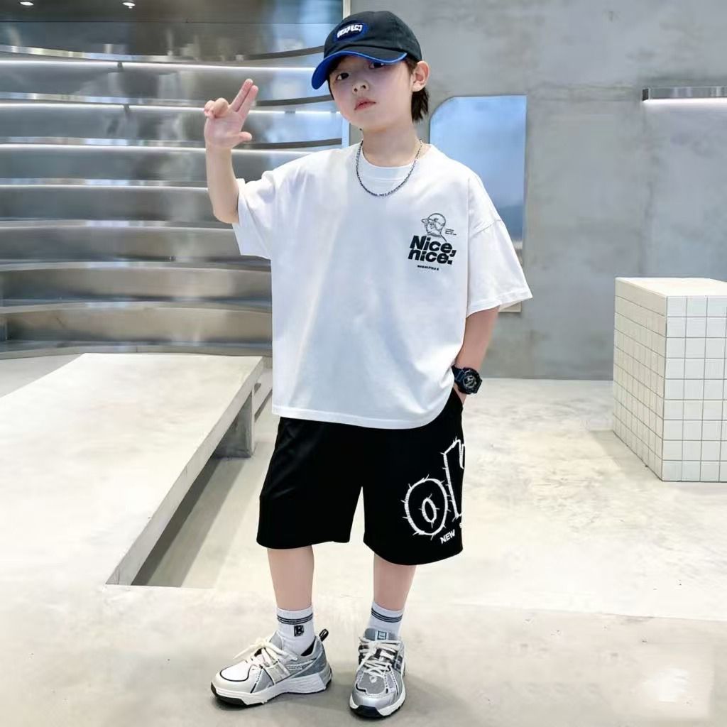 Baumwoll-Sommer-Hip-Hop-Kleidu – Summer Clothing Drawing For Kids Bewertung und Preis
