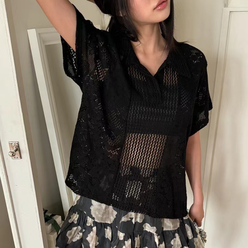 Retro-Kragen Spitzenbluse Dame – Summer Clothing Online Bewertung und Preis