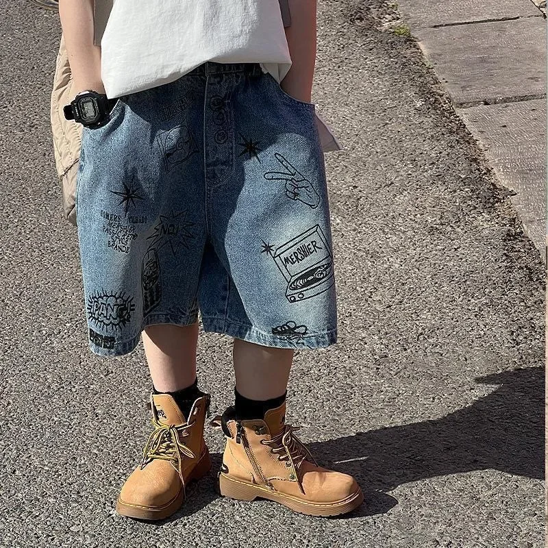 Jungen Sommer Dünne Lose Denim – Summer Clothing Drawing For Kids Bewertung und Preis